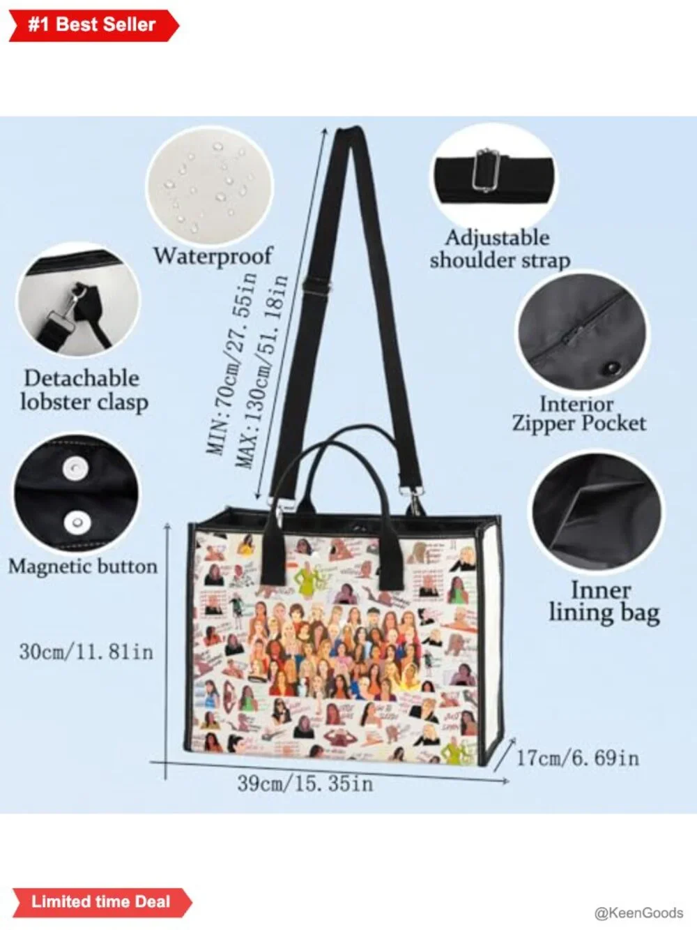 Canvas Tote Bag Funny Housewives TV Show Fans Gift Shoulder Bag Reusable